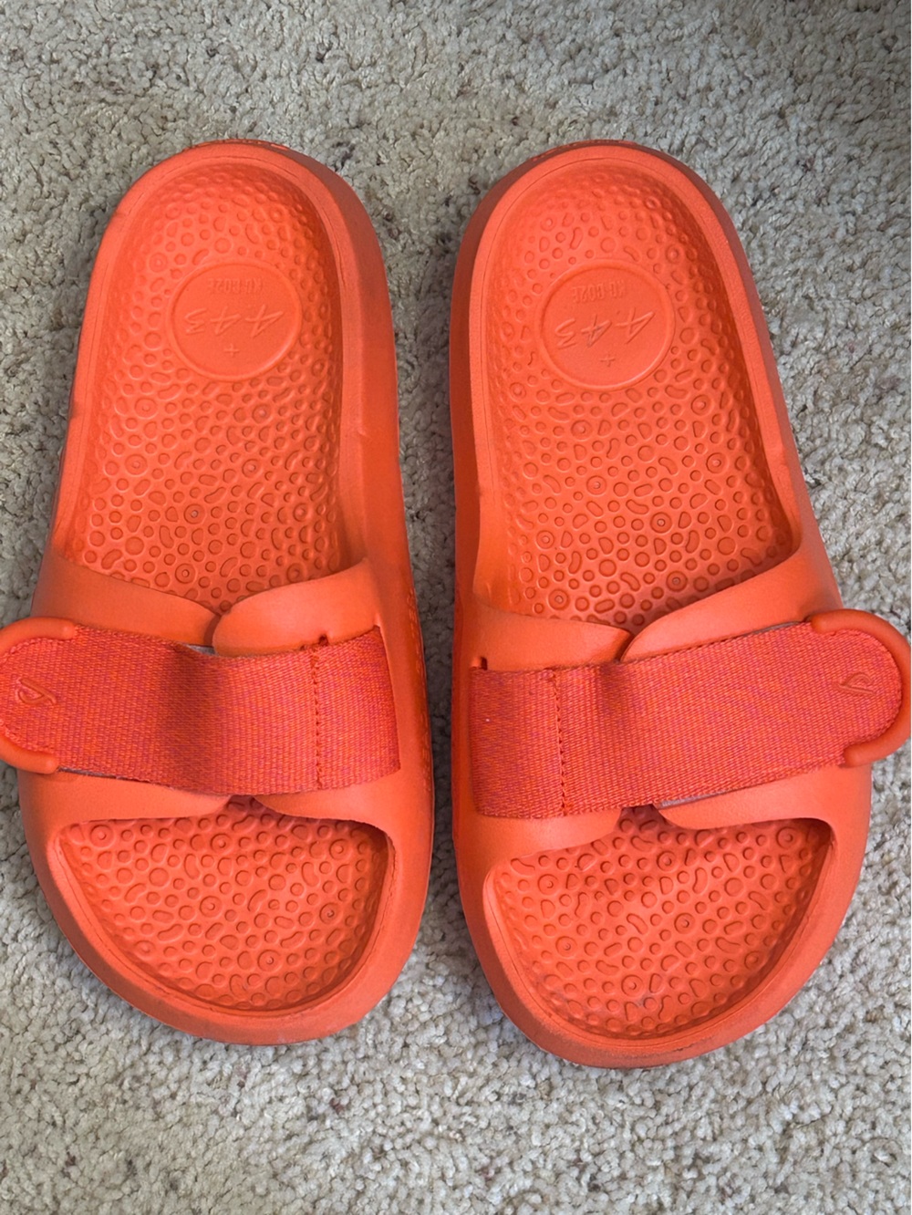 allbirds Orange Slide Lightweight Sandals Adjustable Strap Size Womens 7 /Mens 5